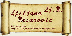 Ljiljana Mesarović vizit kartica